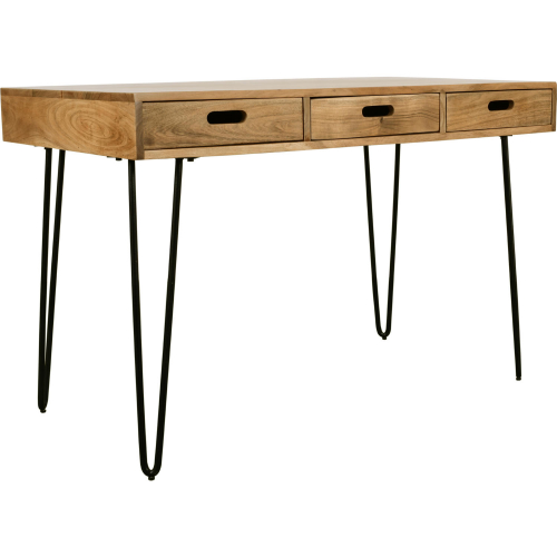 Rollins 52" Counter Storage Dining Table in Wood & Iron